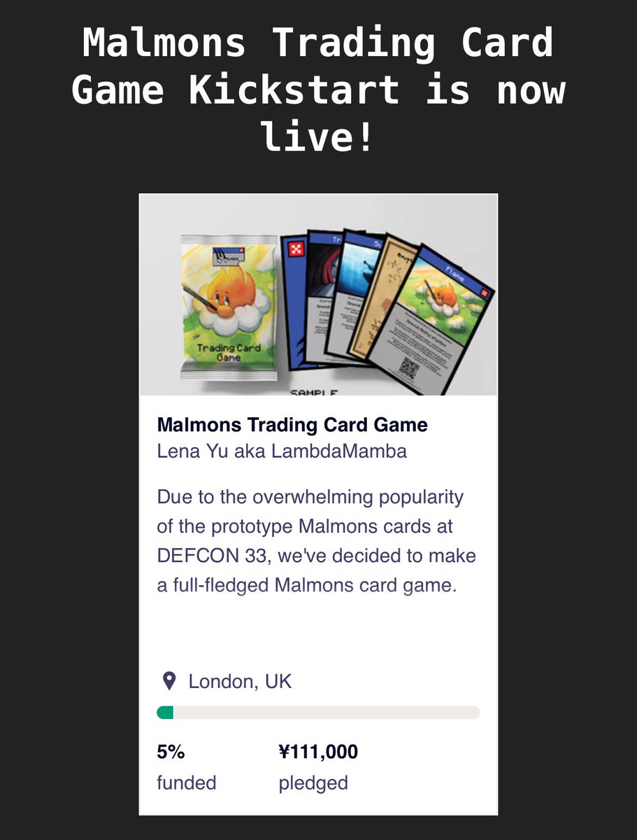 It’s been 2 hours since launching the kickstarter, and we’ve raised 5% of the goal so far!!! Thank you all for your continued support! 🥳

Kickstarter: kickstarter.com/projects/lambd…