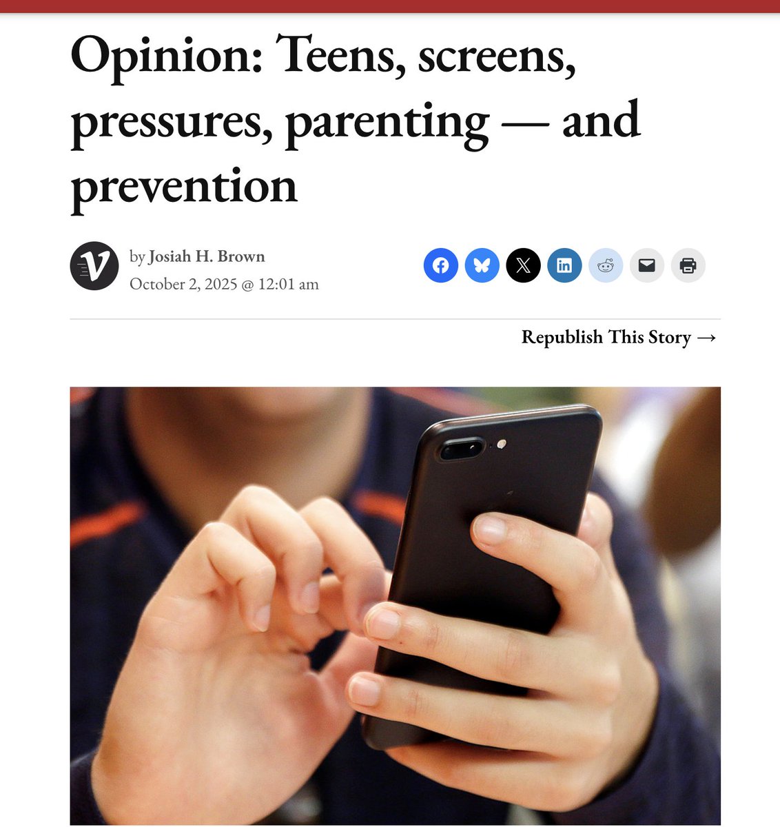 Thanks <a href="/CTMirror/">Connecticut Mirror</a> for publishing this <a href="/JosiahBrownCT/">Josiah Brown</a> piece on <a href="/theabcdstudy/">The ABCD Study®</a> &amp; #prevention.
References to <a href="/LDamour/">Lisa Damour, PhD</a>  <a href="/vivek_murthy/">Vivek Murthy</a> <a href="/thomasinselmd/">Thomas Insel, MD</a>  &amp; the #CASA movement for #children.
#MentalHealth #YaleAlumni #Yale #CT #youth #adolescence #NIH #NIMH
Article:
ctmirror.org/2025/10/02/tee…