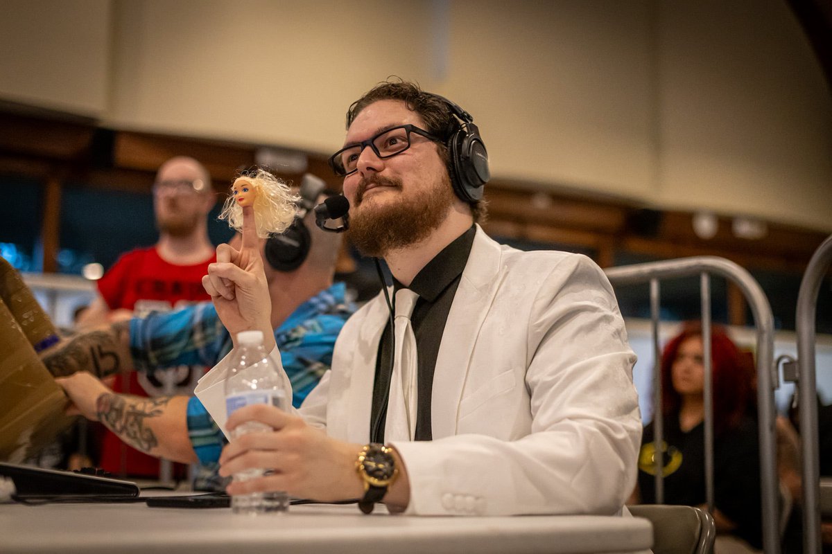 TheDrEric's tweet image. Certainly can’t say I don’t bring emotion to what I do 😅

#prowrestling #commentary #commentator #wrestling