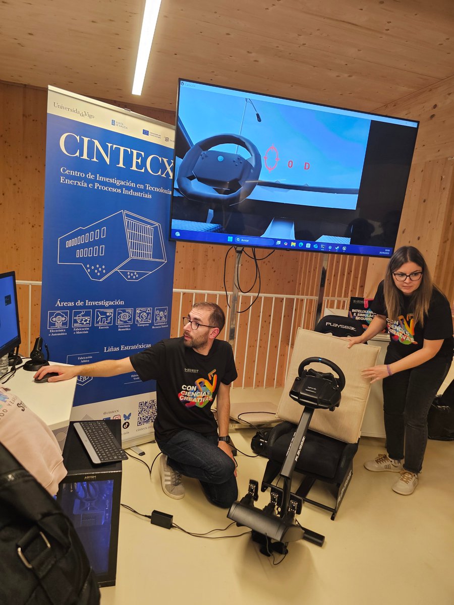 cintecx's tweet image. ➡️ Os investigador@s Mario Soilán , Ana Sánchez e Antón Núñez , do grupo #GeoTech, presentaron a actividade “#IA e simulación para a seguridade viaria”, para reducir e previr #accidentes de #tráfico. 
🔗Descubre os detalles: cintecx.uvigo.es/gl/cintecx-de-…
#GNight