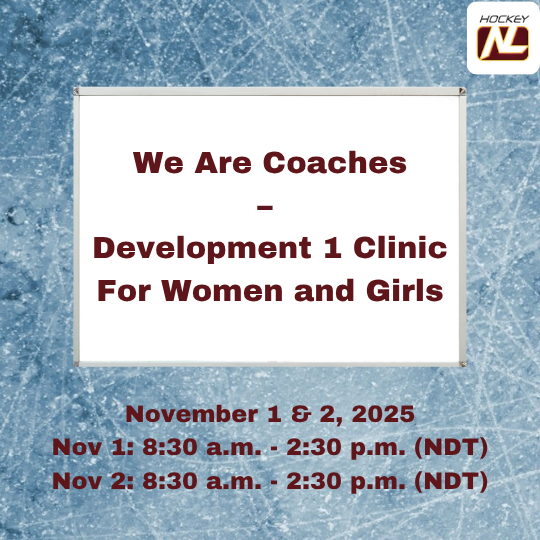 hockeynl1935's tweet image. Join us for a FREE Female Only Coach Development Clinic with Stephanie Delaney at Glacier Arena, Mount Pearl, Nov 1-2! 

Register now! 
hockeynl.ca/we-are-coaches…

#HockeyNL #CoachDevelopment