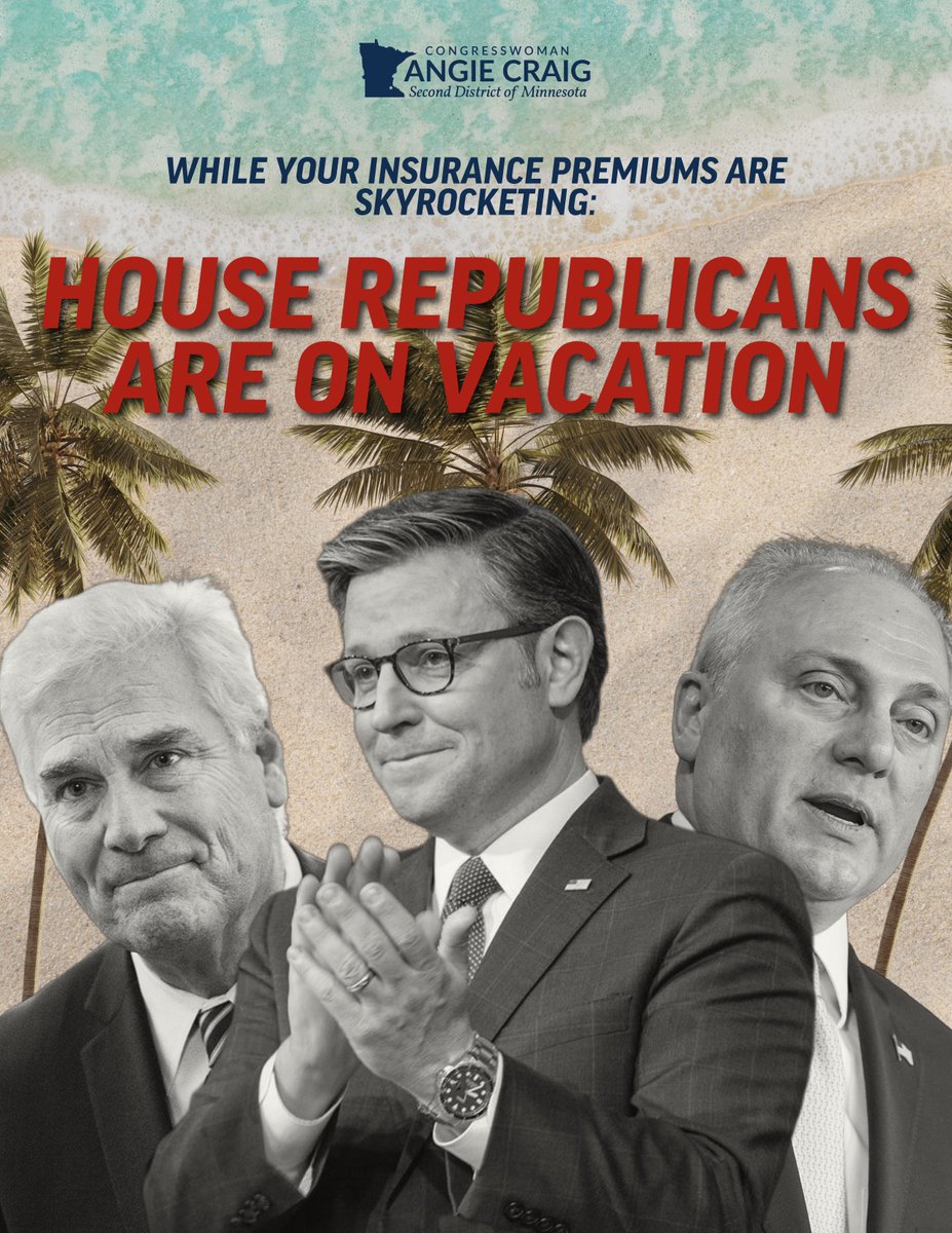 RepAngieCraig's tweet image. It’s been a week since Republicans shut down the government, and they’re nowhere to be found.

It’s time they return to DC to work with us to fix the health care crisis they created.