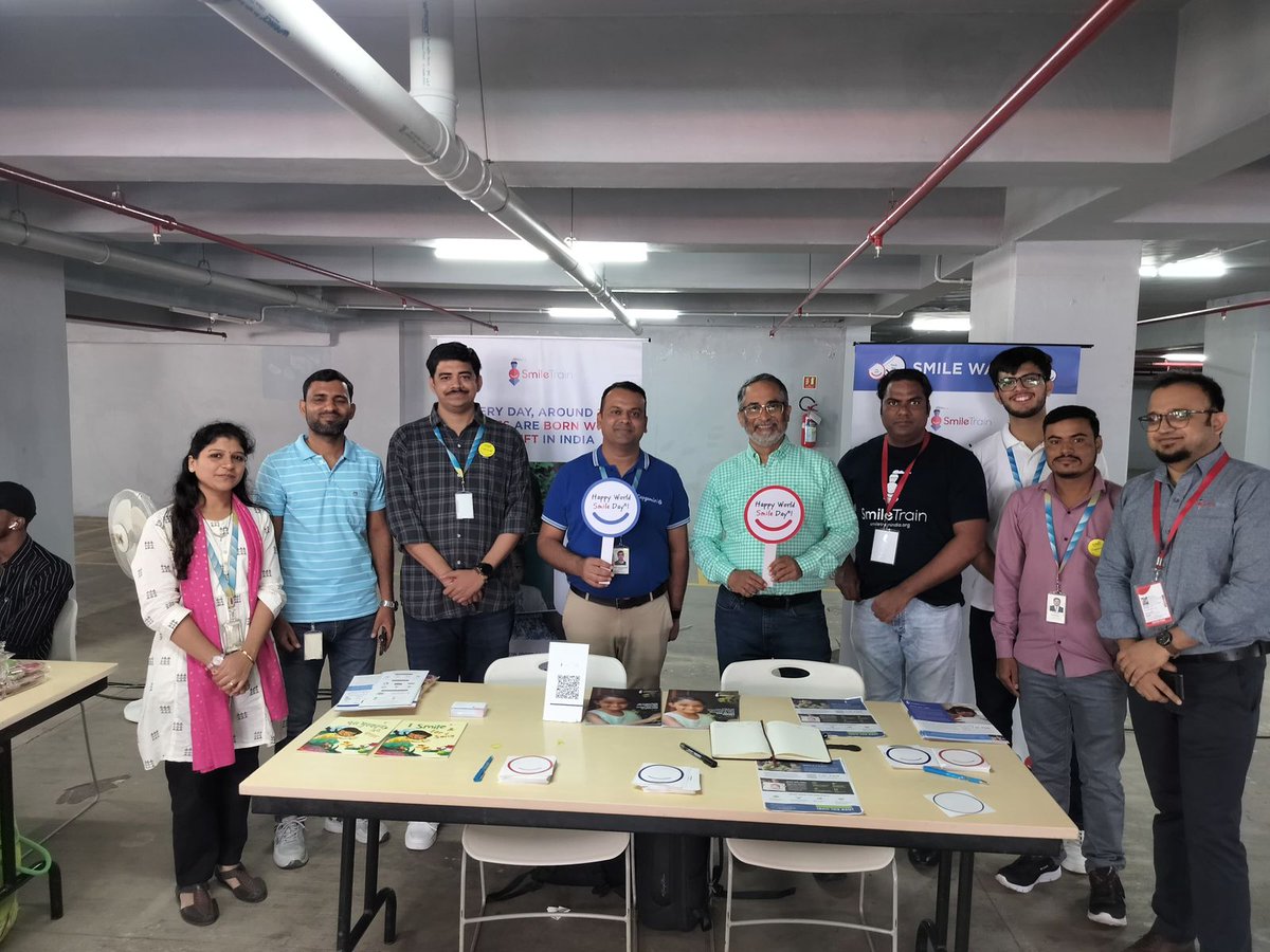 SmileTrainIndia's tweet image. Keeping the #WorldSmileDay spirit alive!

Capgemini Pune, celebrated with a #SmileWall as a part if their NGO Mela activity, spreading joy and sharing all the things that make them smile.

#Cleft #CleftPalate #SmileTrain #SmileTrainIndia