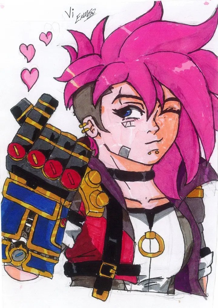 Today it came out  #2XKO !!!
I'm ready to play with my favorite Violet, here's an attempt at an emote I made of her to celebrate. 
#Vi #Play2xko <a href="/Play2XKO/">2XKO</a> #LeagueOfLegendsFanArt #arcanefanart