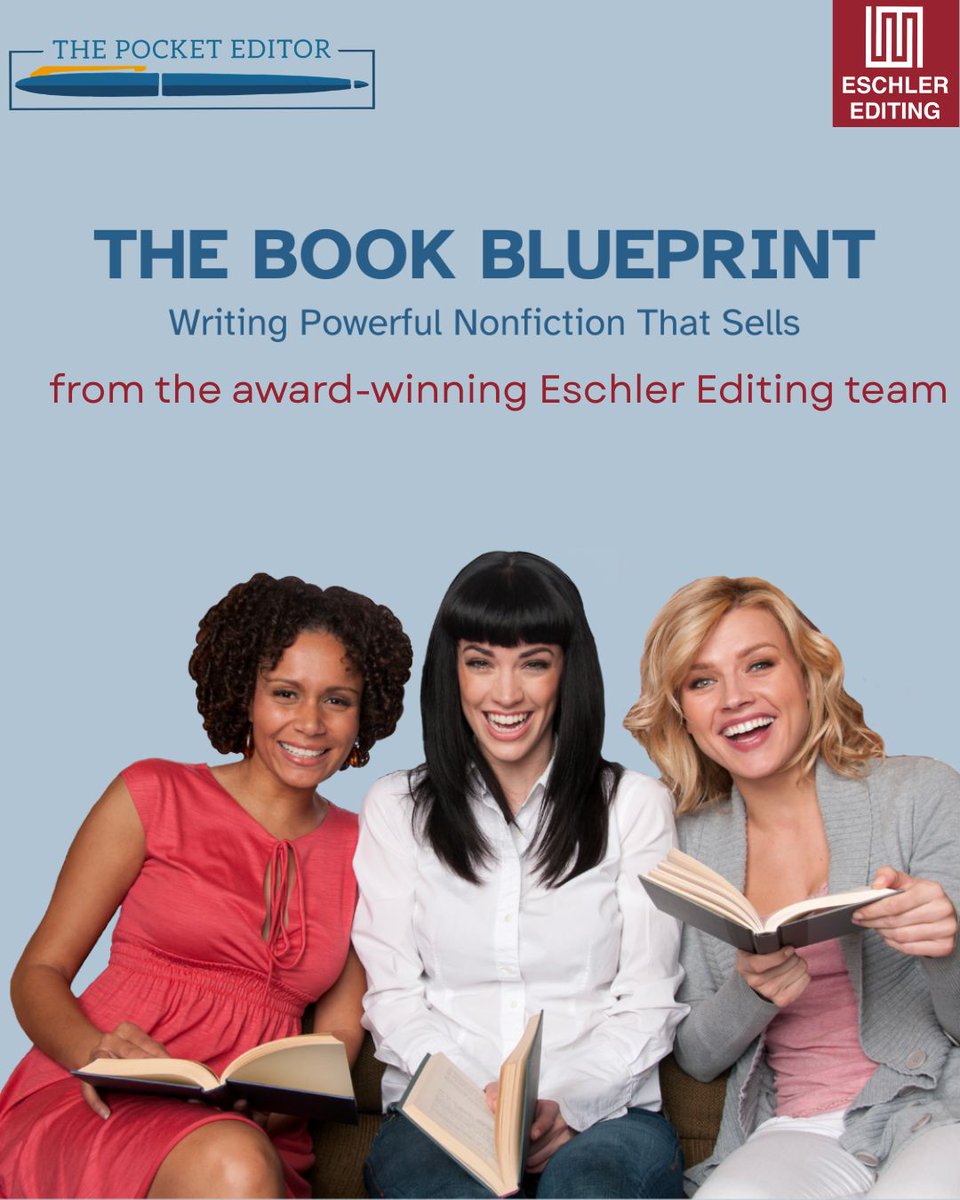 eschlerediting's tweet photo. Calling all authors and aspiring authors!
📘 The Book Blueprint is a step-by-step nonfiction writing course!
🎁 Use code EEFOLLOWER10 for $10 off
 ➡️ https://t.co/ktzj4rvTgI
 #WritingCommunity #AmWritingNonfiction #BookCoach #SelfPublishing #NonfictionWriters https://t.co/mimCRi7UAV