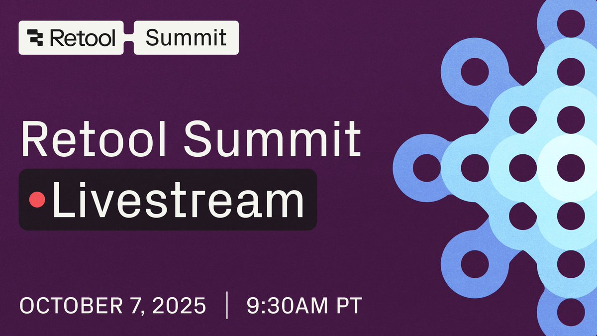 The stage is set. The stream is ready.

Retool Summit starts today at 9:30am.

Missed your chance to be there IRL? Here’s your front row seat to the future of software: retool.com/summit