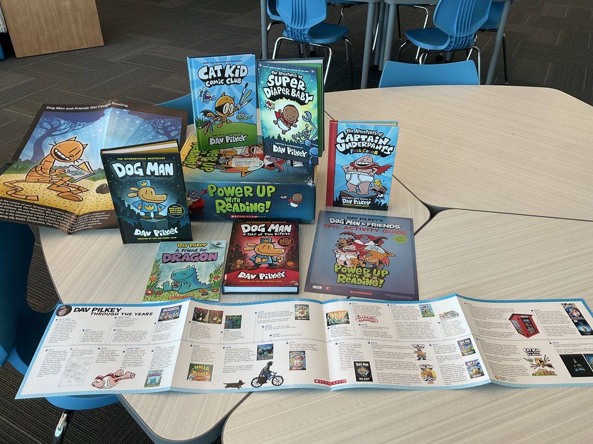 BushES_Library's tweet image. We are ready for Children’s Book Week thanks to one of our favorite authors, Dav Pilkey, and @EveryChildRead! Thank you so much for the book joy!! 📚😍 @DISD_Libraries @DISDLibrarian @dallasschools @ProjectReadDISD
