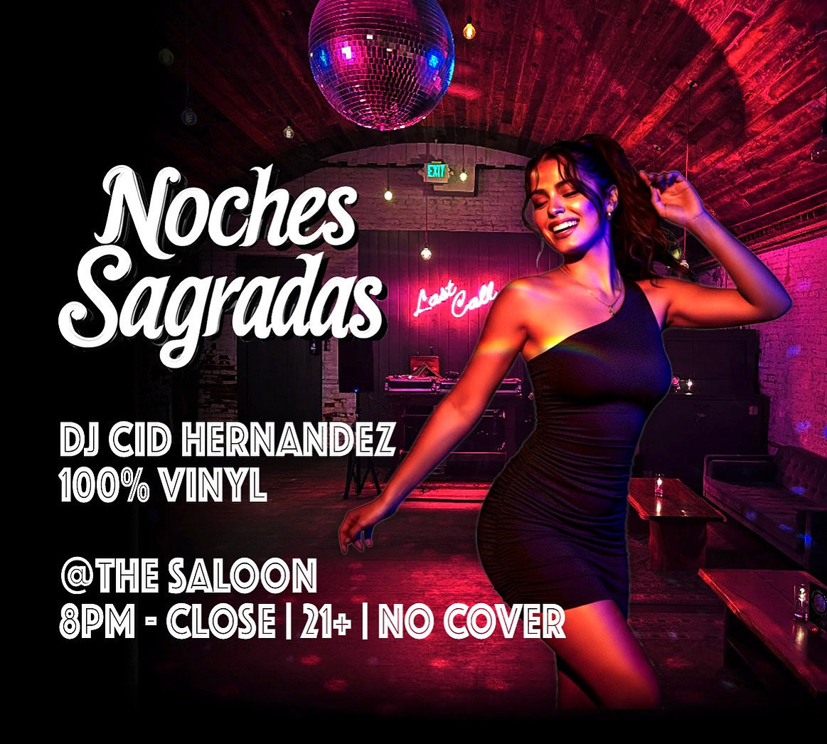 djcidhernandez's tweet image. WEDNESDAYS | Oo°::NOCHES SAGRADAS::°oO @thesaloonvta 8PM - Close | No Cover | 21+ w/ ID 🔥✊🏽🔥 EVERY WEDNESDAY @noches.sagradas 
DJ Cid Hernandez (Disco Soul)
100% Vinyl Heavy Salsa | Deep Cumbia | Guaguancó y más. ALL LATIN ERAS, ALL LATIN GENRES #eldiscoescultura