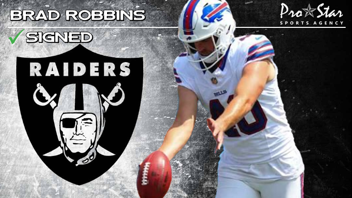 Congratulations to former <a href="/UMichFootball/">Michigan Football</a> <a href="/Bengals/">Cincinnati Bengals</a> and <a href="/BuffaloBills/">Buffalo Bills</a> P Brad Robbins on signing with the <a href="/Raiders/">Las Vegas Raiders</a>! #ProStarFamily