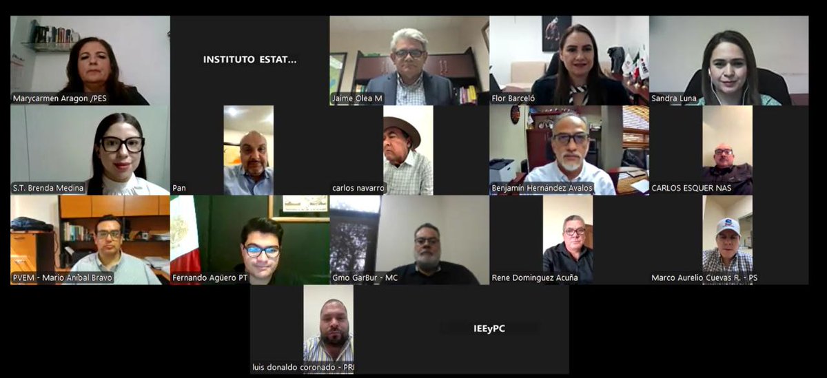 Hoy se celebró sesión extraordinaria de la Comisión Permanente de Vinculación con el INE, presidida por el consejero electoral Benjamín Hernández Avalos, e integrada por la consejera electoral Flor Terecita Barceló Noriega (<a href="/FLORBARCELO11/">Flor Barceló</a>) y el  consejero electoral Jaime Olea