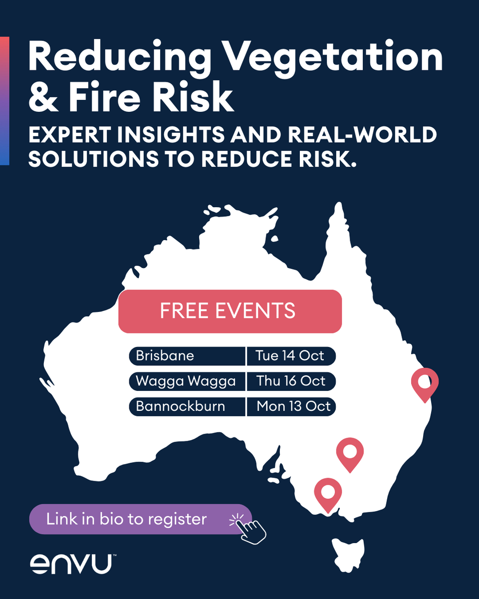 EnvuVMRuralANZ's tweet image. Less than a week to the Smart Vegetation Management Roadshow. Have you secured your seats yet? 🔗Register Now: bit.ly/4lIuROq #Bushfires #EnvuANZ