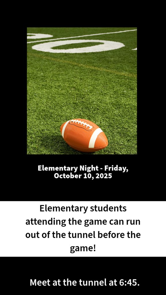 Elementary Night at our game vs. Olton this Friday!