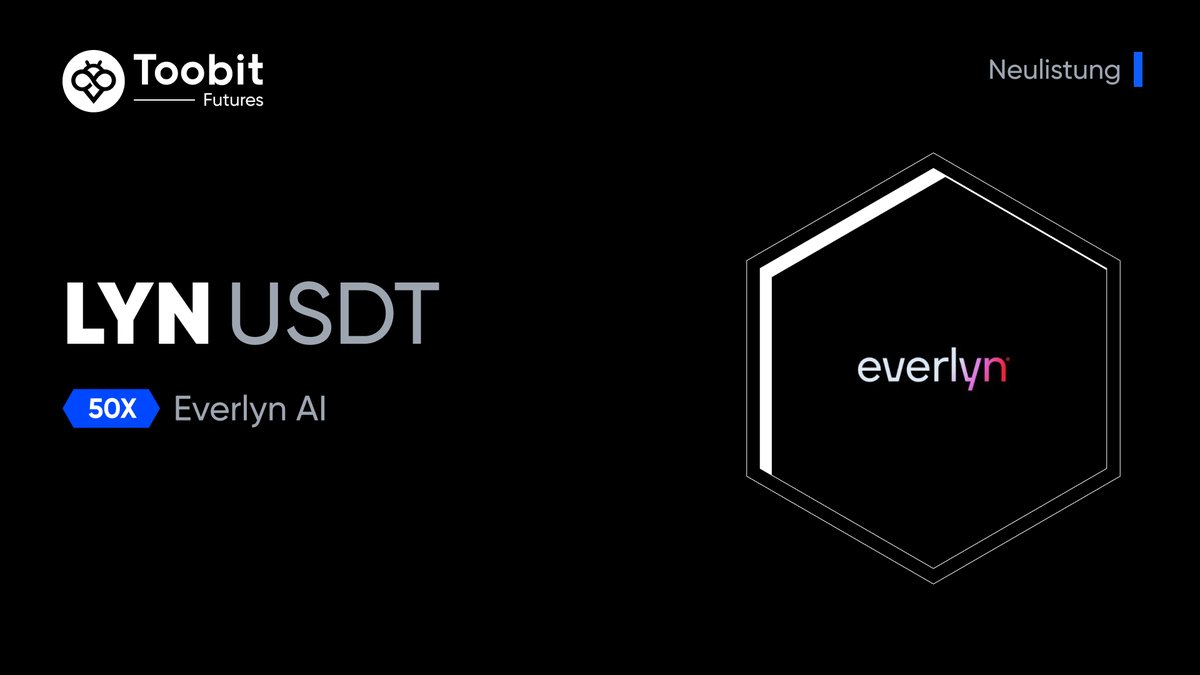 Toobit_DACH's tweet image. Neues Listing-Alert! 
Handle #LYNUSDT mit bis zu 50x Hebel auf #Toobit! ⚡️
👉 bit.ly/3IyAmSv

Mehr erfahren ▶️ bit.ly/46QpKGt

#ToobitFutures #EverlynAI