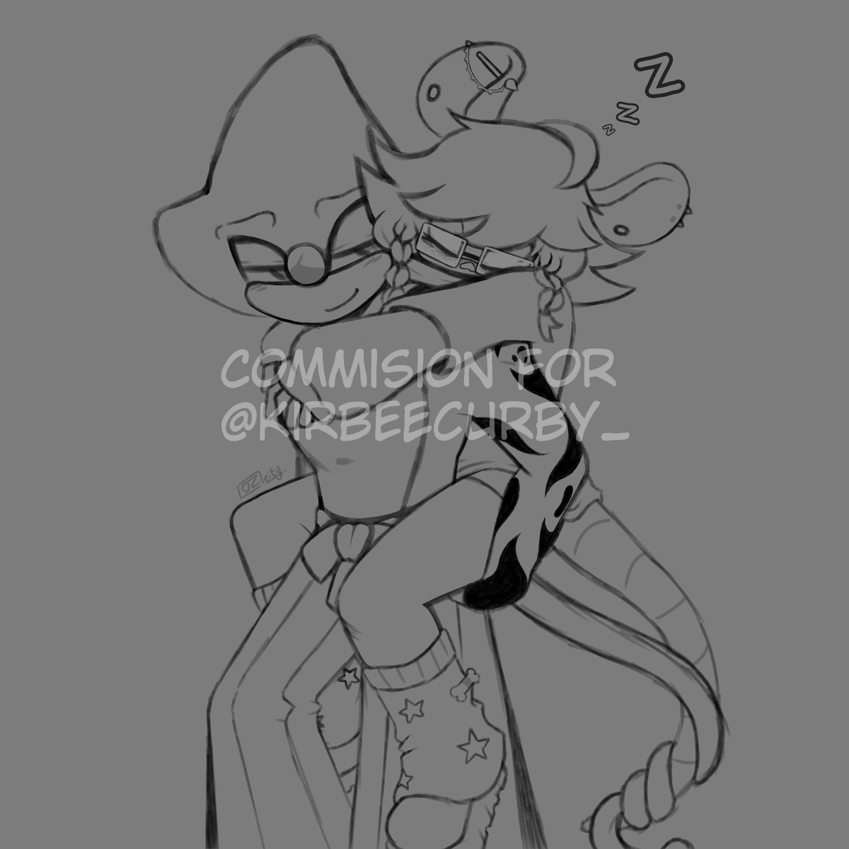 Finished a sketch #Commission for <a href="/kirbeecurby_/">kirbee</a> 

I think it turned out cute :3

#comm #espiothechameleon #Espio #ocxcanon