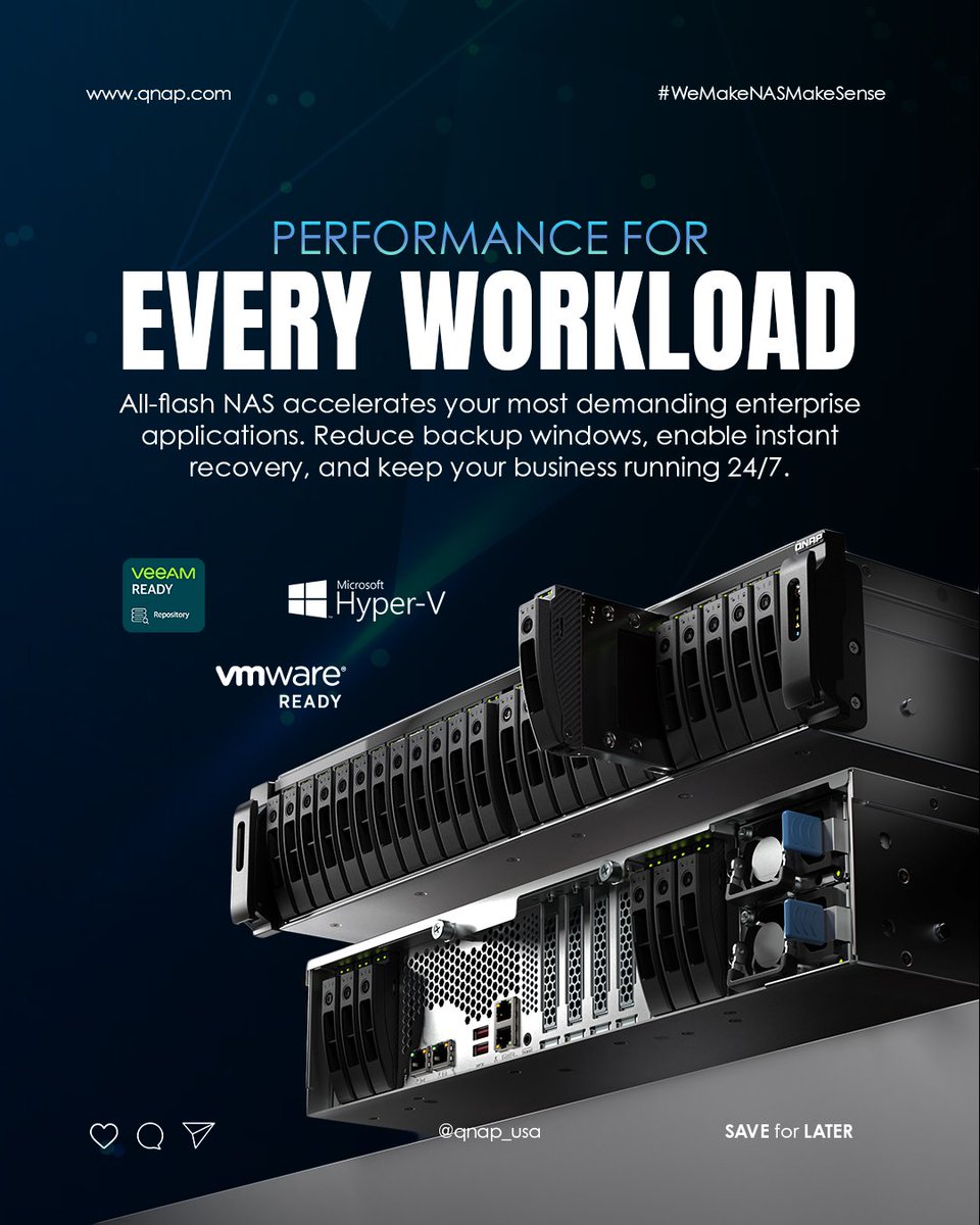 QNAP_nas's tweet image. Tech Tip Tuesday: Quiet power for loud results⚡

Fewer moving parts. Faster moving business.
That’s the All-Flash difference.

Explore enterprise-ready storage: qnap.com/en-us/solution…

#TechTipTuesday #AllFlashNAS