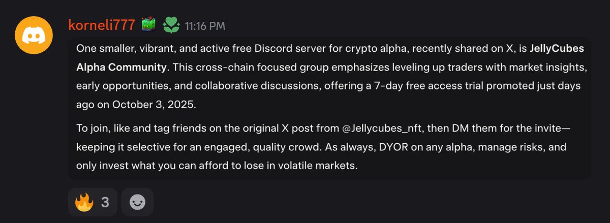 Jellycubes_nft's tweet photo. Elon is oficially backing JellyCubes! 💪

From all the Alpha Groups on web3, Grok picked us.

Can’t imagine a better onboarding😂 https://t.co/CIPwa4rBSJ