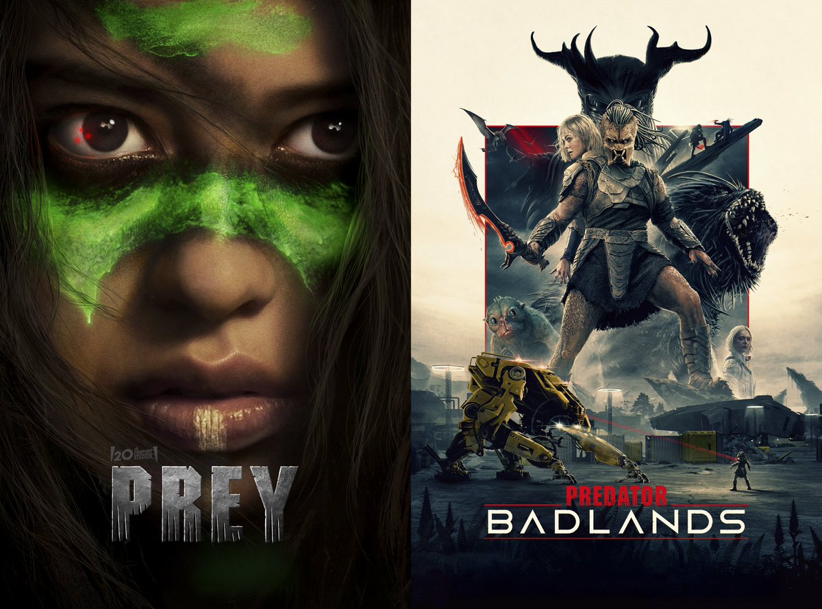 adamhlavac's tweet image. PREY and PREDATOR: BADLANDS are coming to AMC theaters as a double feature on November 5!

Tickets on sale soon: amctheatres.com/movies/prey-pr…