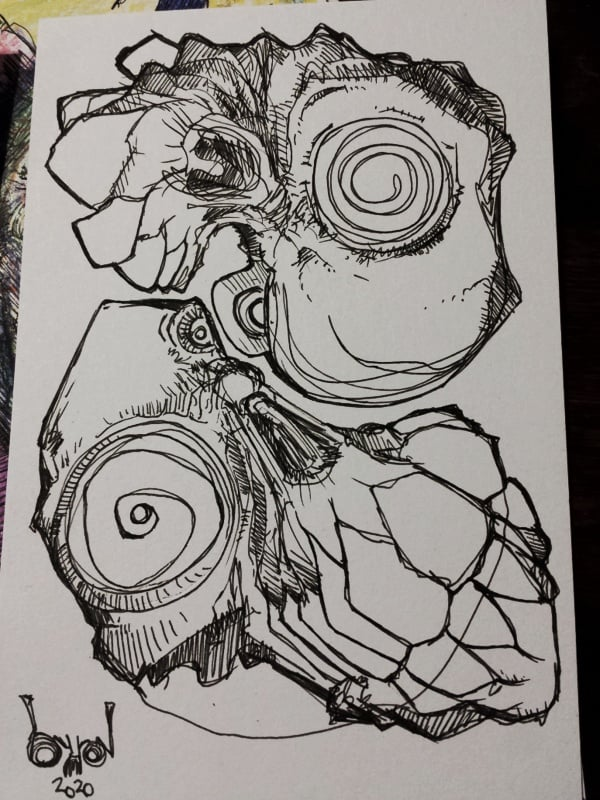 ArtistByron's tweet image. memory lane
#inkonpaper #art