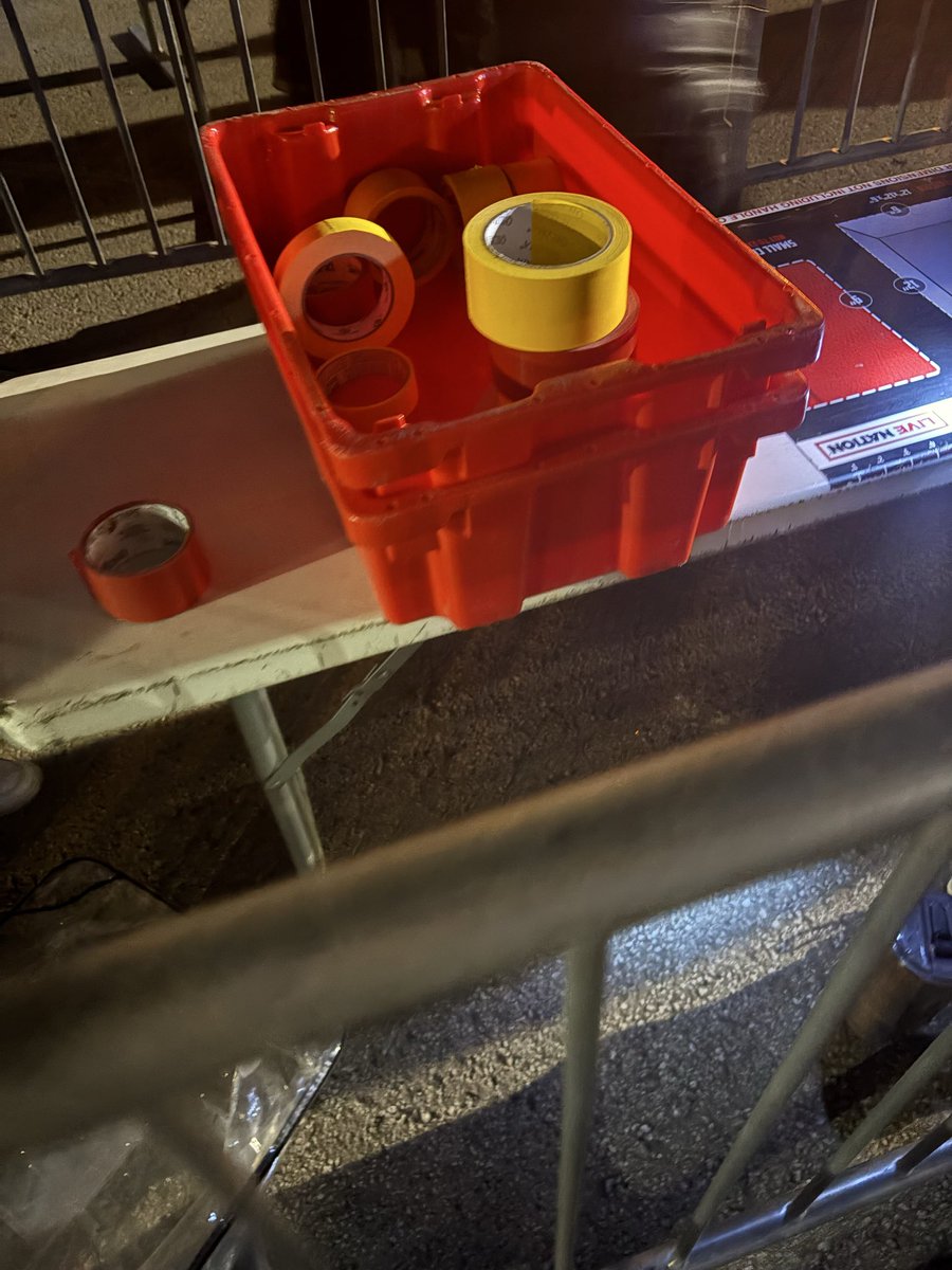 My favorite twenty one pilots aesthetic; duct tape left outside the venue