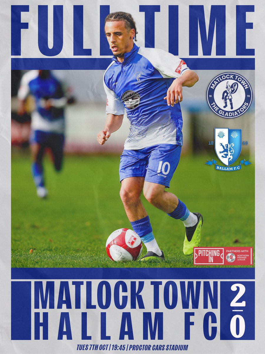 SEVEN IN A ROW!

That's 21 points from a possible 21 as we ease to a 2-0 win here tonight thanks to goals in each half from Cameron Wilson.

A strong display throughout and a well-deserved three points.

Best wishes to <a href="/HallamFC1860/">Hallam FC</a> for the rest of the campaign.