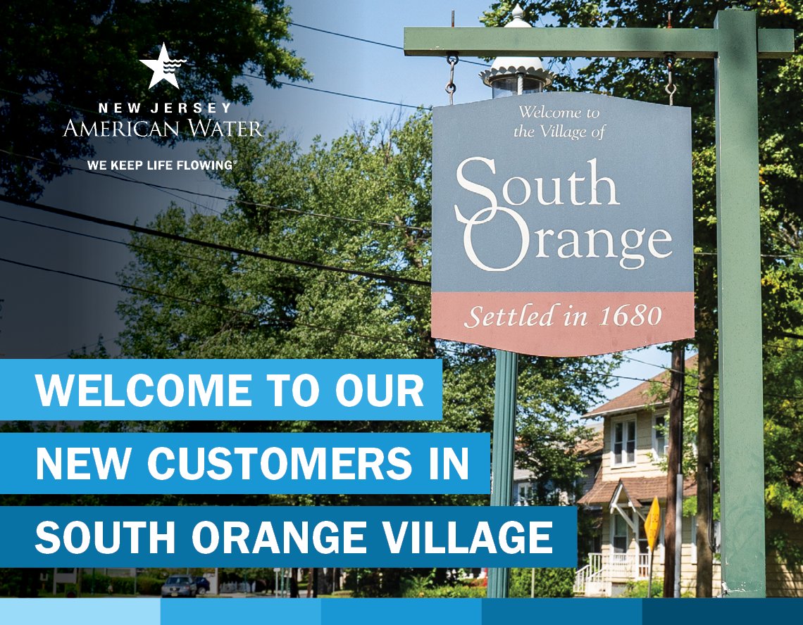We're excited to announce that we've completed the acquisition of South Orange Village's water system today, adding 5,000 new water customers! Learn more here: ow.ly/j5n350X83Rc