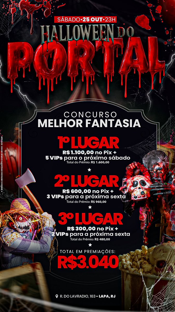 knowallace's tweet image. 🎃 O MAIOR HALLOWEEN OPEN BAR DO RIO TÁ CHEGANDO! 🍹💀
🔥 25/10 – HALLOWEEN DO @portalrio_ 

Fantasias, música boa e MUITA loucura garantida 👻

🔗 Lista de desconto:
events.vipme.com.br/2460334/437581…
💸 Cupom do antecipado: WALLACE5

#Halloween #OpenBar #RioDeJaneiro #Festa