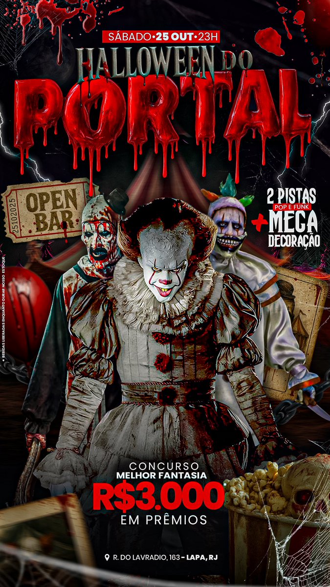 knowallace's tweet image. 🎃 O MAIOR HALLOWEEN OPEN BAR DO RIO TÁ CHEGANDO! 🍹💀
🔥 25/10 – HALLOWEEN DO @portalrio_ 

Fantasias, música boa e MUITA loucura garantida 👻

🔗 Lista de desconto:
events.vipme.com.br/2460334/437581…
💸 Cupom do antecipado: WALLACE5

#Halloween #OpenBar #RioDeJaneiro #Festa