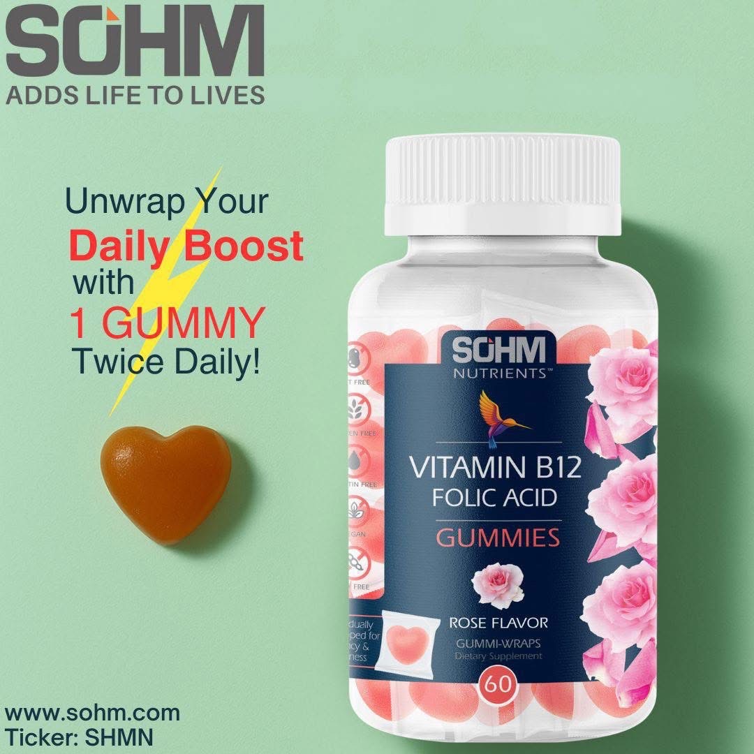 sohminc's tweet image. 𝗙𝗲𝗲𝗹𝗶𝗻𝗴 𝗹𝗼𝘄 𝗼𝗻 𝗘𝗻𝗲𝗿𝗴𝘆? 𝗜𝘁&apos;𝘀 𝘁𝗶𝗺𝗲 𝗳𝗼𝗿 𝗮 𝗕𝟭𝟮 𝗯𝗼𝗼𝘀𝘁! ⚡
Meet SOHM Vitamin B12 + Folic Acid Gummies!

B12, when combined with Folic acid, creates a powerful duo to support:

💥Daily energy and stamina.

🩸Red Blood Cells formation

🧠Cognitive…