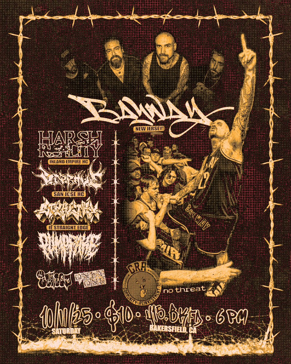 LAST MINUTE FAVOR FOR BAYWAY OUT FROM NEW JERSEY, THEY’RE COMIN TO BKFD THIS SATURDAY. 7 BANDS FOR $10 IS INSANE. PULL UP.
