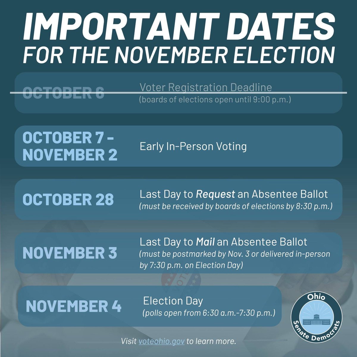 summitdems's tweet image. 🗳️Early voting starts today!