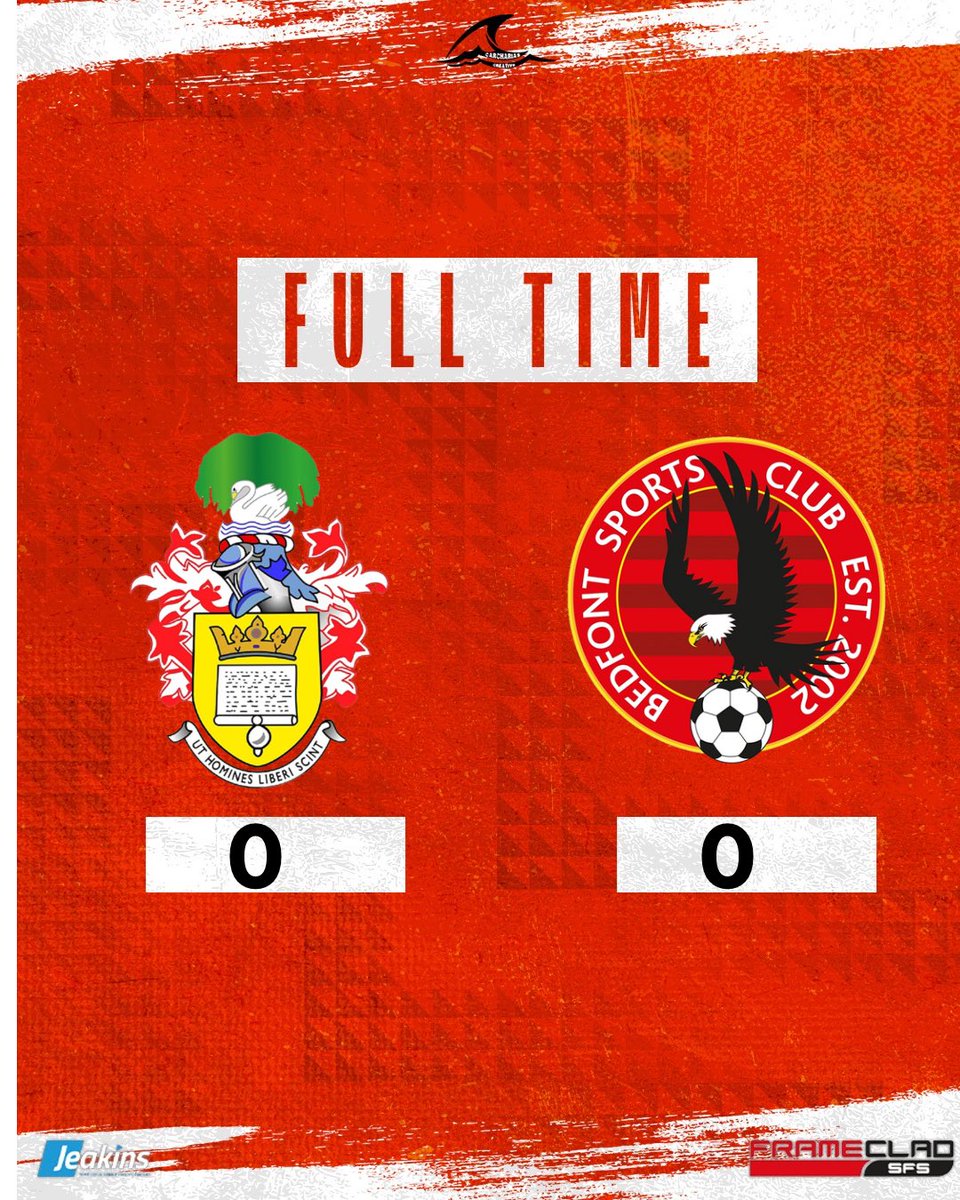 Full-time here at Runnymede, post-match reaction to follow. All square this evening in a stalemate league encounter.

Thank you again to <a href="/jacob_warner14/">Jake Warner</a> for the images of tonight’s game &amp; to everyone else sharing their updates on 𝕏.

Onward to the weekend 🤝

#sarnies