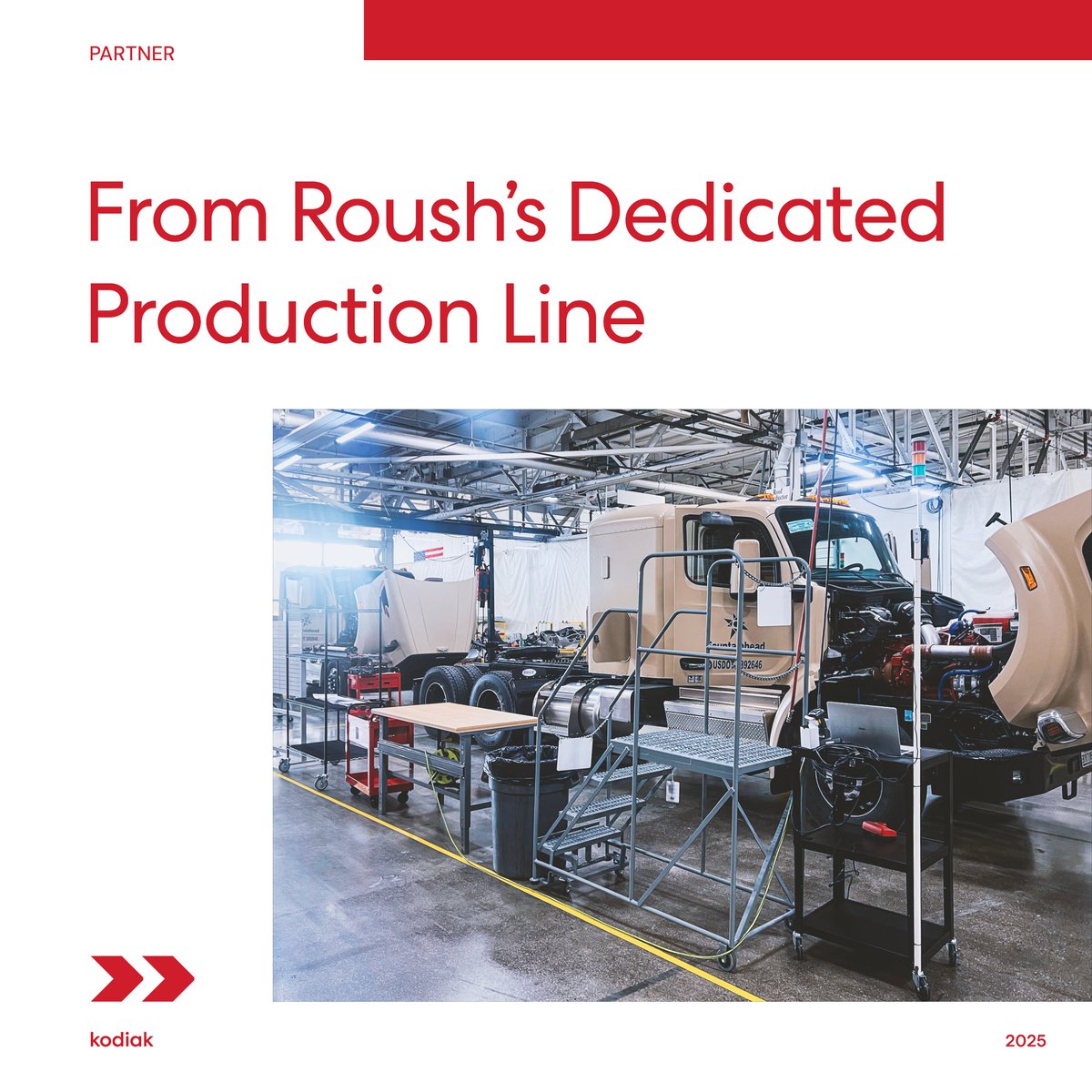 KodiakRobotics's tweet image. From the factory to the field.

Trucks are being equipped with the Kodiak Driver on a dedicated Roush production line—then deployed for autonomous operation in the Permian Basin, the first scaled driverless fleet in commercial service.