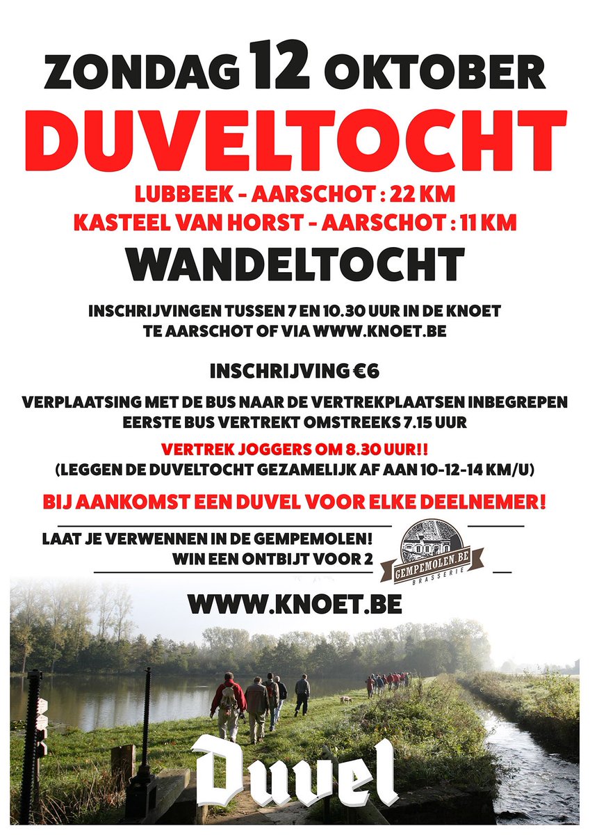 Jaarlijkse klassieker #wandeling #Lubbeek #Aarschot 
Duveltocht !