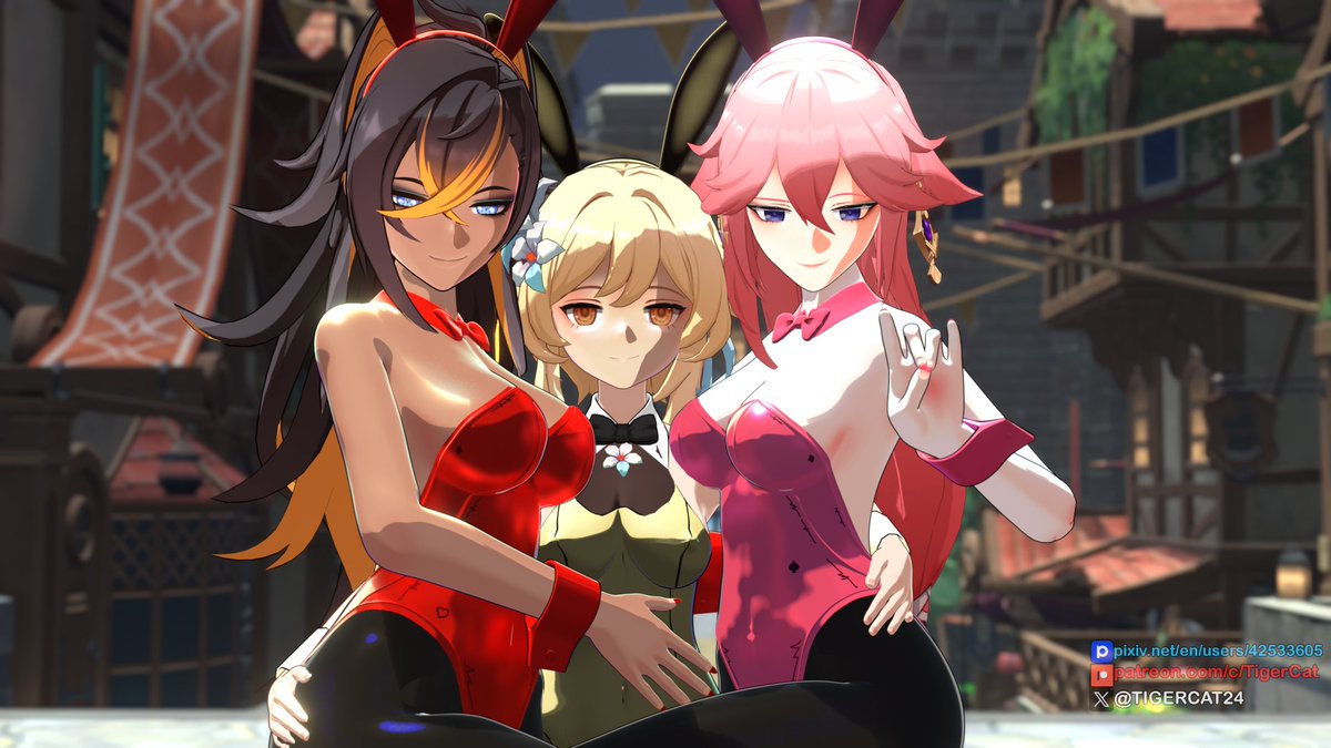 🐰🐰my new banner 2025🐰🐰
lumine, yae miko and dehya in bonny girl

[4K and nude in my support page]

all model: <a href="/HeliosPrimes/">SegsUltimate🔞</a> 
genshin impact