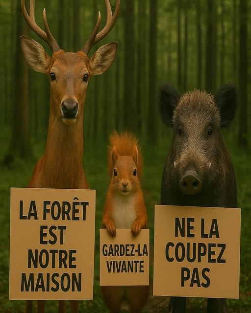 KFranc91's tweet photo. La forêt n’est pas un stock de bois, 
c’est un foyer vivant.
Respectons-la, 
protégeons ses habitants. https://t.co/bCoPzzsEwt