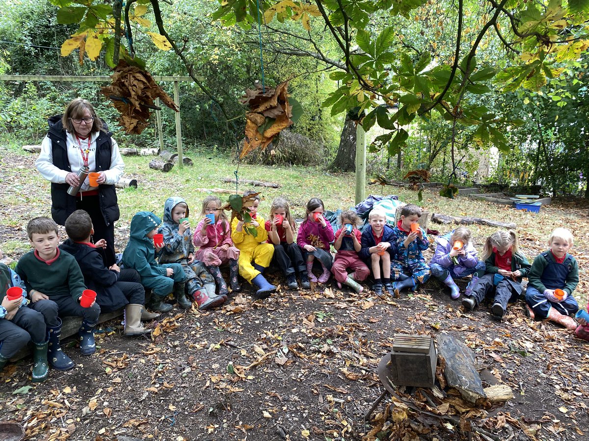 The hot chocolate was so yummy today after our forest school session  #outdoors #autumn