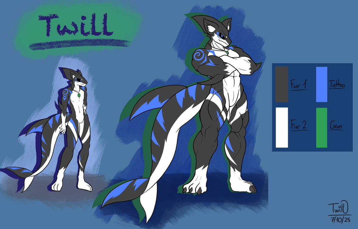 &lt;| This Is Me! |&gt; 🦈😼

Updated my sona with a new design! I hope y’all like him :&gt;
