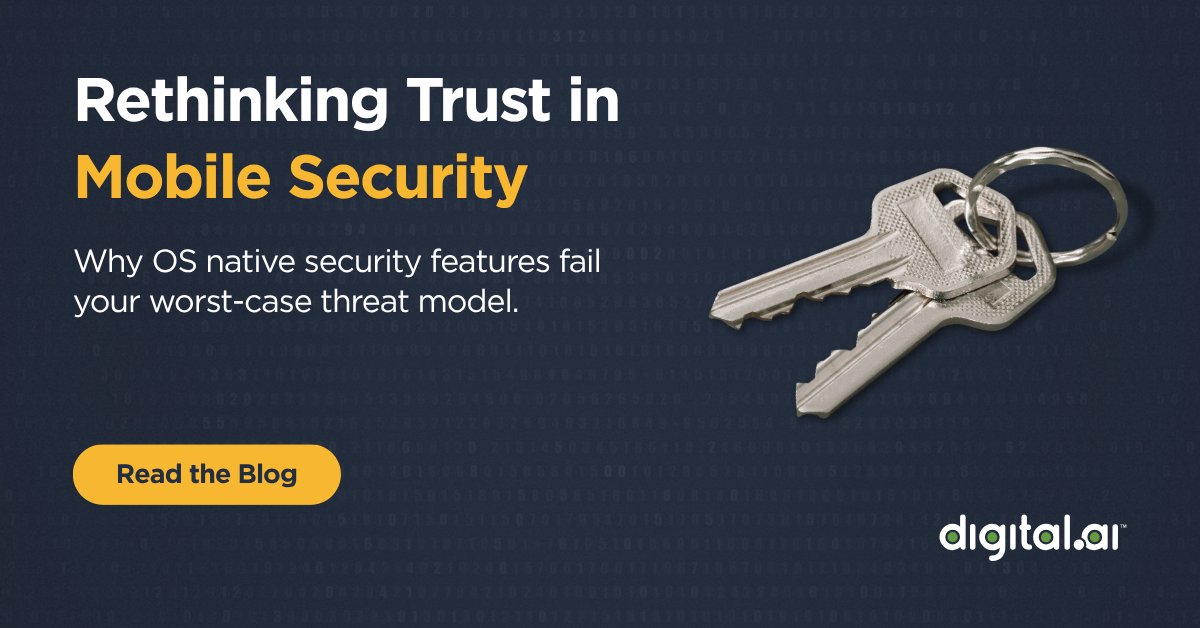 digitaldotai's tweet image. ⚠️ You can’t protect what you don’t understand.
Building a solid threat model means recognizing how attackers really operate.

In this blog, we explore practical steps to strengthen app protection with #WhiteBoxCryptography.

👉 Read the full article: bit.ly/48kj8Ti
