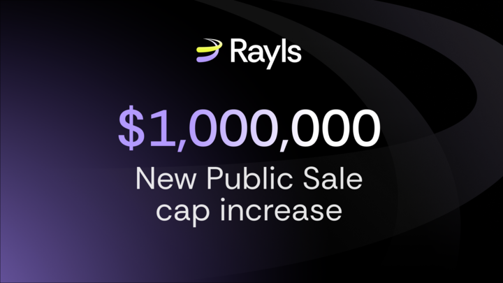 RaylsLabs's tweet image. Following strong demand, the Public Sale cap has been raised by $1,000,000. Bringing the total cap to $1,750,000.

Join the Public Sale now at republic.com/rayls