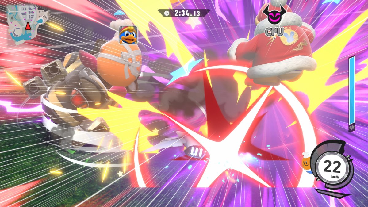 KirbyAirRiders's tweet image. When rivals defeats you in City Trial, a mark will appear over them. Defeat the marked rivals to get more than just revenge: you'll steal more power-ups than usual too. Some say revenge is an endless cycle, but you can't actually get revenge on a revenge in #KirbyAirRiders.