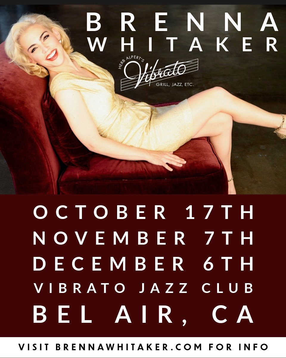 Thanks to everyone that came out to my show at the Vibrato Jazz Club!  Visit brennawhitaker.com for info on my upcoming shows. 

#brennawhitaker #vibratojazzclub #jazzsinger #greenhillmusic #jazz