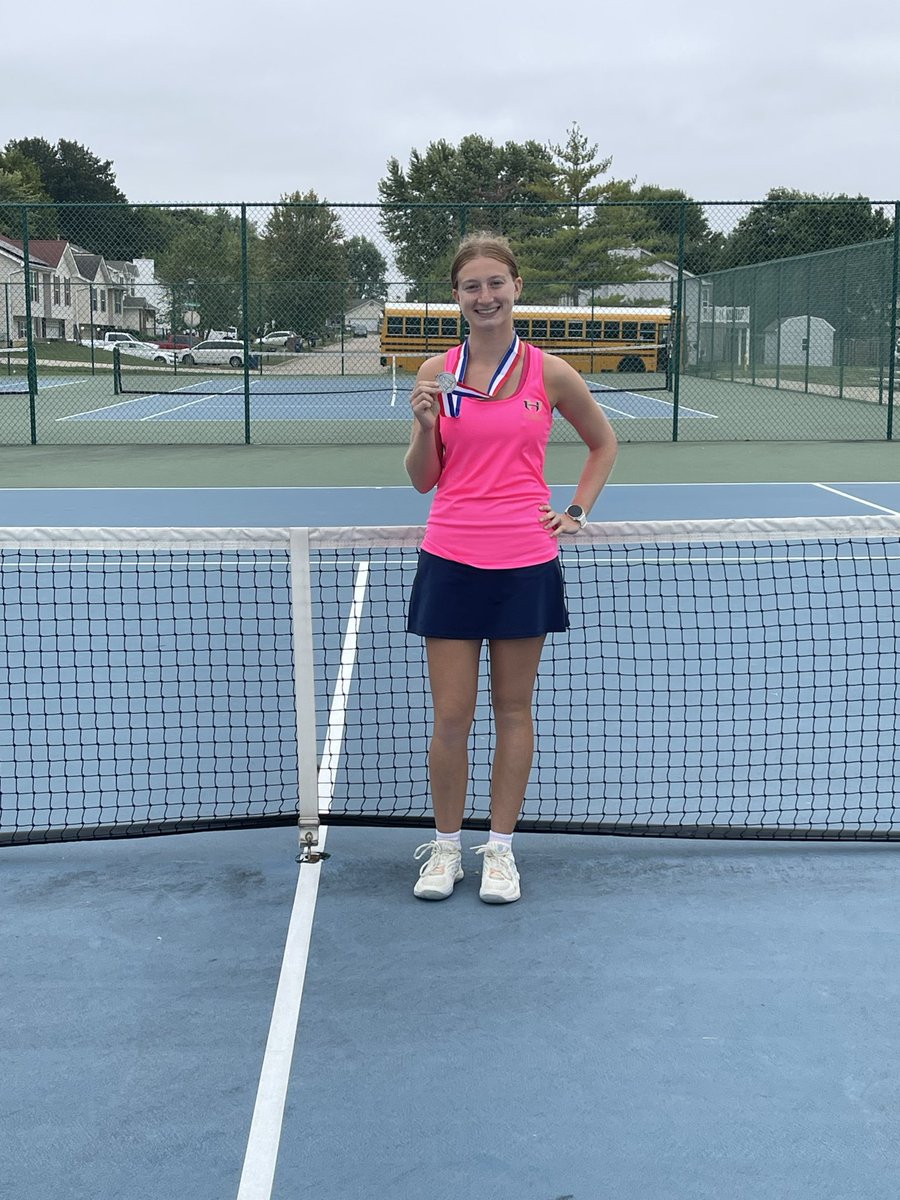 Congratulations Natalie on 2nd place at 2 singles!