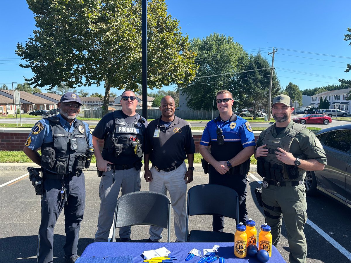 Shout out to Instructor Harold Mack and Probation Officers Patrick Carkeek and Dylan McCaughan who represented the Delaware Department of Correction at the recent Community Wellness Fair at Lewis L. Redding Middle School in Middletown!