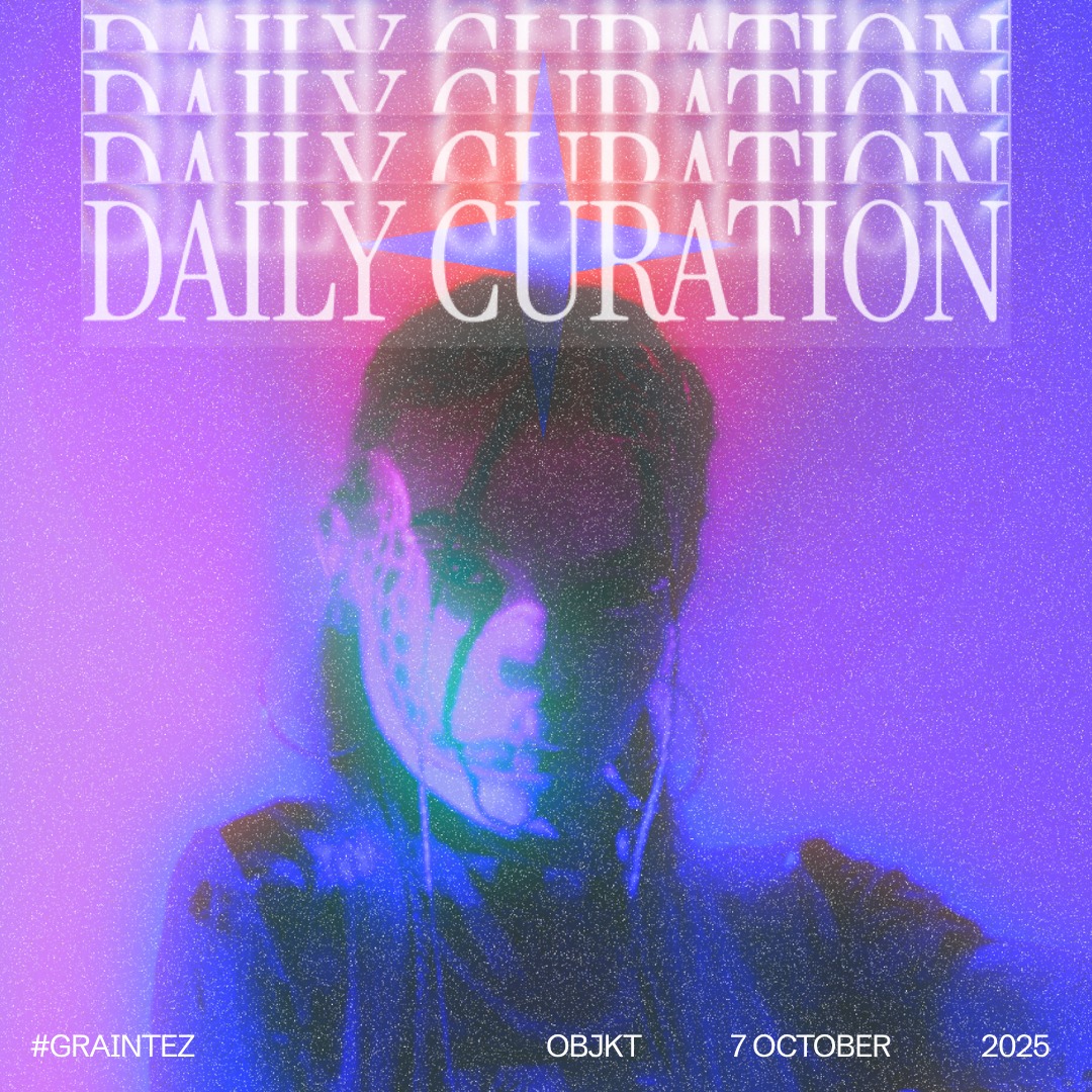 objktcom's tweet image. Have you checked the front page? 👀
#objktdailycuration #graintez

---
Pictured: You are killing it by @evelinsart.