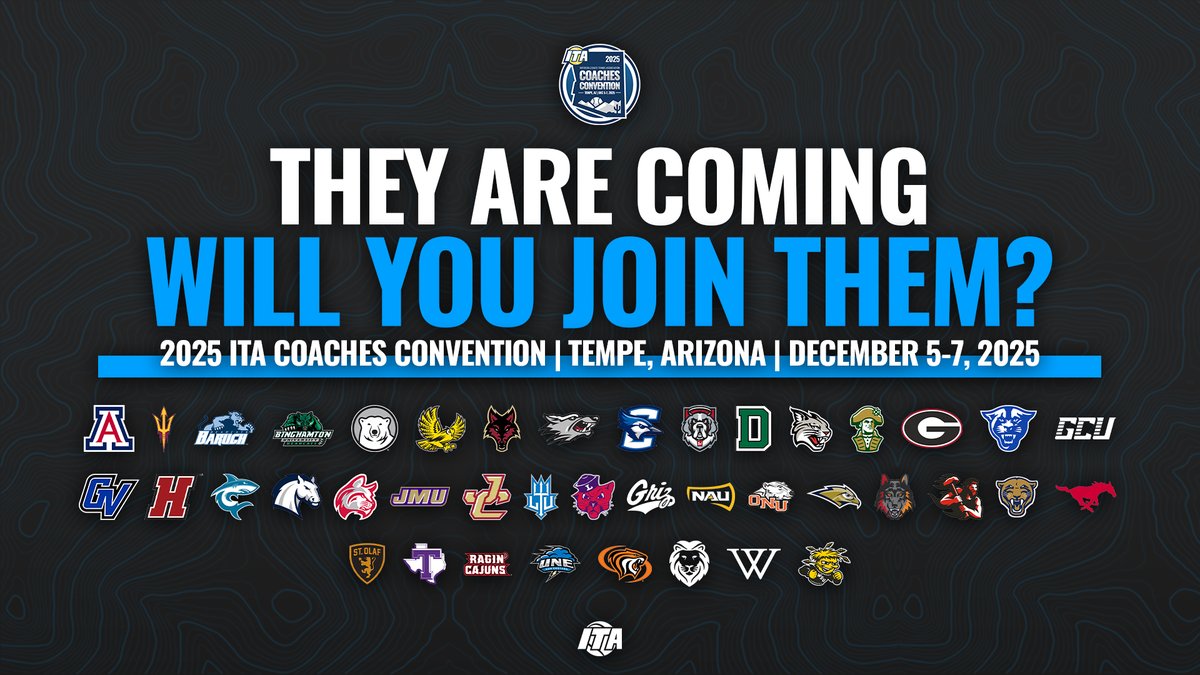 ITA_Tennis's tweet image. The Place To Be For A College Coach 🎾

Join fellow college tennis programs at the 2025 ITA Coaches Convention! More details and links to register can be found below ⬇️

🔗 tinyurl.com/2w6apf84 (More Info)

#WeAreCollegeTennis | #ITAConvention
