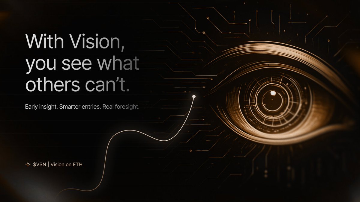 What if you could always stay one step ahead of the masses?

Vision gives traders what no chart can AI-Powered Foresight.

→ Detect narratives before they trend
Spot rotations early before KOLs and CT catch on.

→ Track whales &amp; liquidity in real time
See where smart money is
