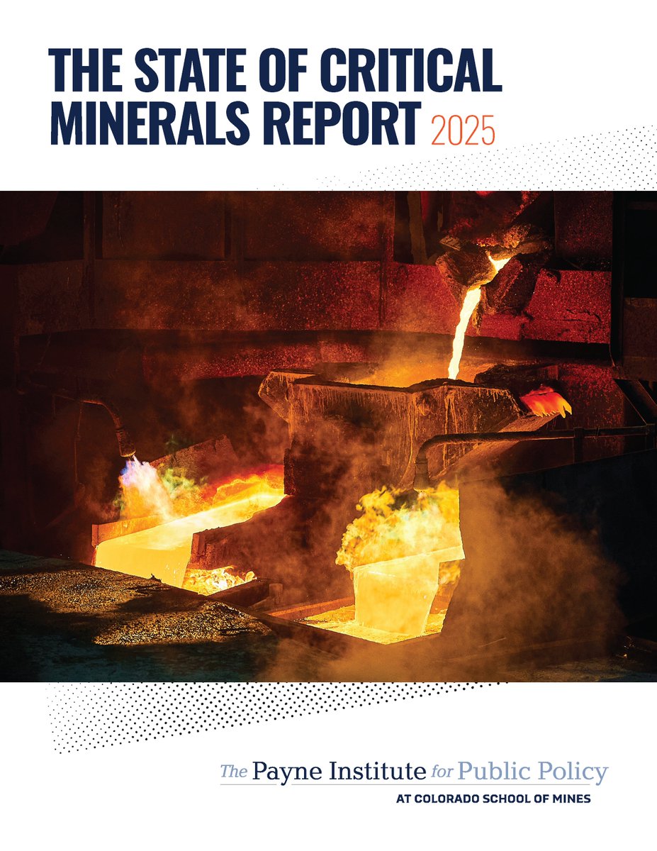 The <a href="/payneinstitute/">The Payne Institute</a> has released our 3rd annual  

The State of Critical Minerals Report 2025 

These reports, which accompany our annual symposium, seek to provide insights into the complex and deeply interconnected topics surrounding critical minerals.

payneinstitute.mines.edu/wp-content/upl…