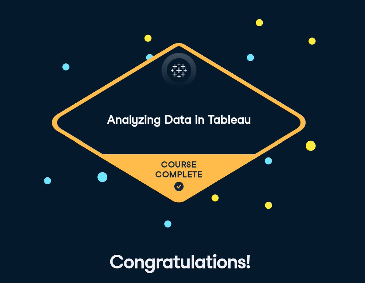 CodeAndCrochet's tweet image. Today I completed Analyzing Data in Tableau on @DataCamp.