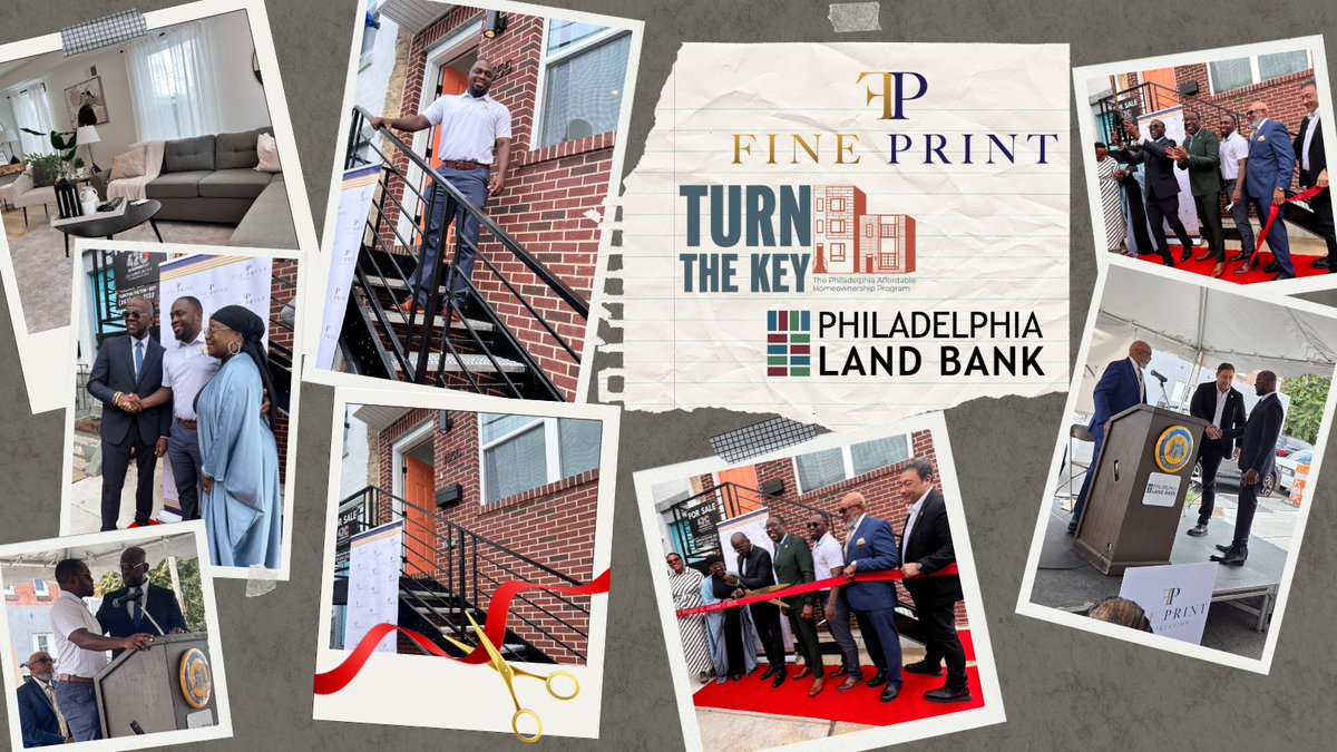 PHLPlanDevelop's tweet image. "We're not just developing properties, we're developing people."
-Dawud Bey, Fine Print Construction

Today #PhilaLandBank had the honor of cutting the ribbon on Dawud Bey's first SOLO #TurntheKey property!

Congratulations to all!