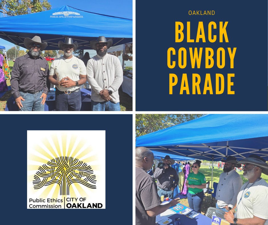 Had a great time engaging with the community at the Black Cowboy Parade and Festival last weekend with the <a href="/OaklandAuditor/">Oakland City Auditor</a> and <a href="/OaklandOIG/">Oakland OIG</a>. #SiblingsInOversight #MeetYourAccountabilityOfficers #Oakland